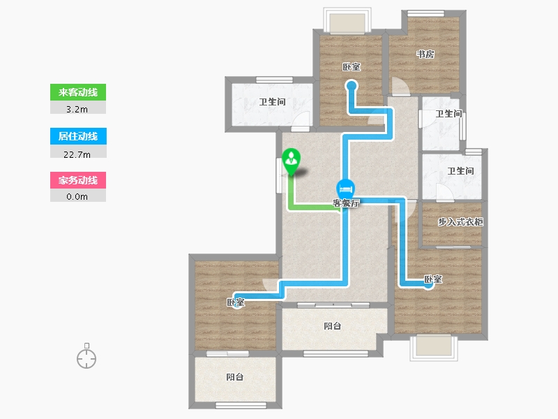 江苏省-扬州市-佳源珑境-106.00-户型库-动静线