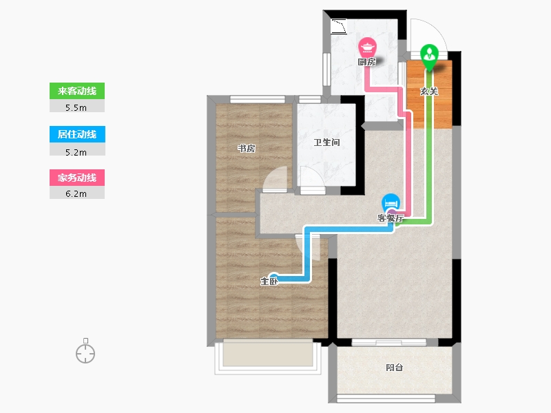 江苏省-南京市-紫樾府-60.00-户型库-动静线