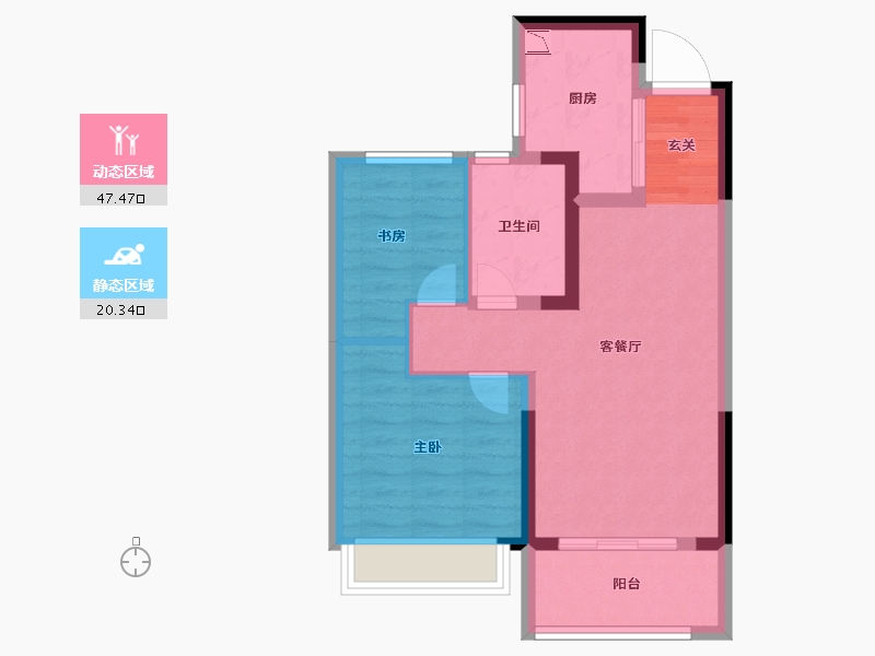 江苏省-南京市-紫樾府-60.00-户型库-动静分区