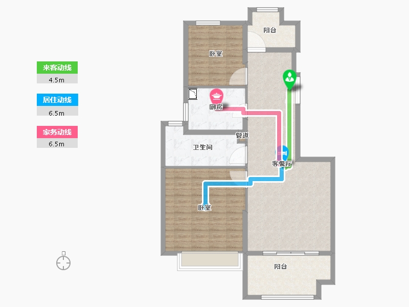 江苏省-扬州市-佳源珑境-101.80-户型库-动静线