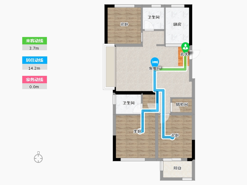 江苏省-苏州市-望熙雅苑-83.00-户型库-动静线