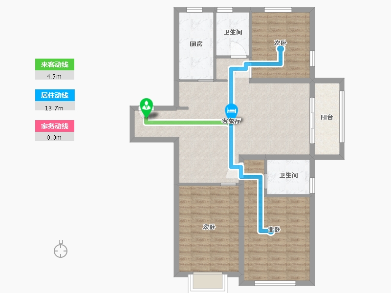 江苏省-盐城市-荣悦华府-93.39-户型库-动静线