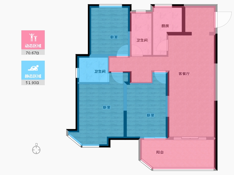 江苏省-南通市-绿地新都会-110.30-户型库-动静分区