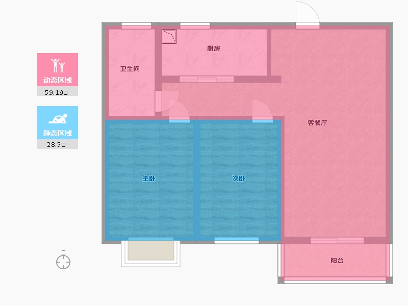 河北省-保定市-尚层名筑三期-78.00-户型库-动静分区