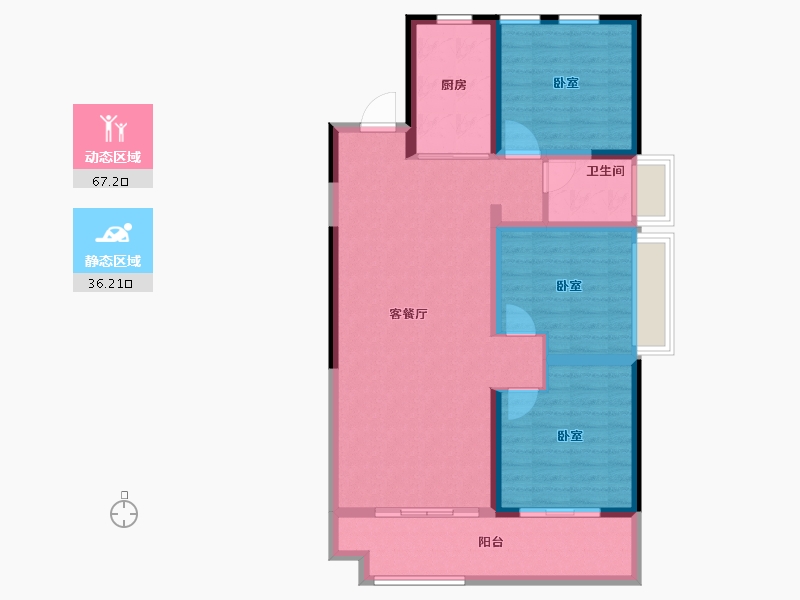 安徽省-宿州市-壹中·状元府-93.00-户型库-动静分区