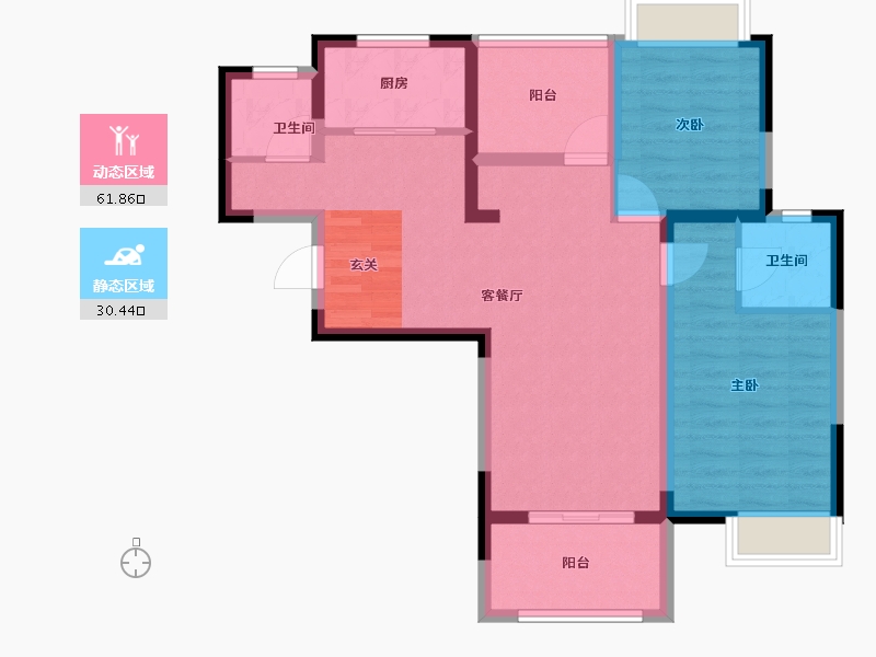 江苏省-南京市-珑翠芳庭-82.00-户型库-动静分区