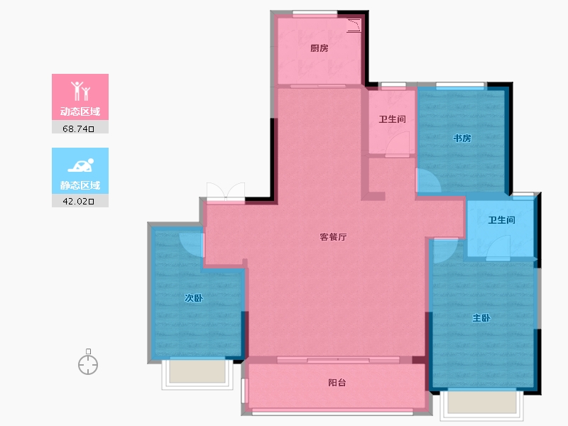 陕西省-榆林市-天地源丹轩坊-99.62-户型库-动静分区