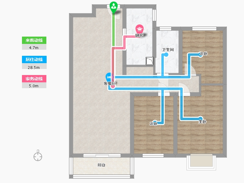 河北省-保定市-尚层名筑三期-87.00-户型库-动静线