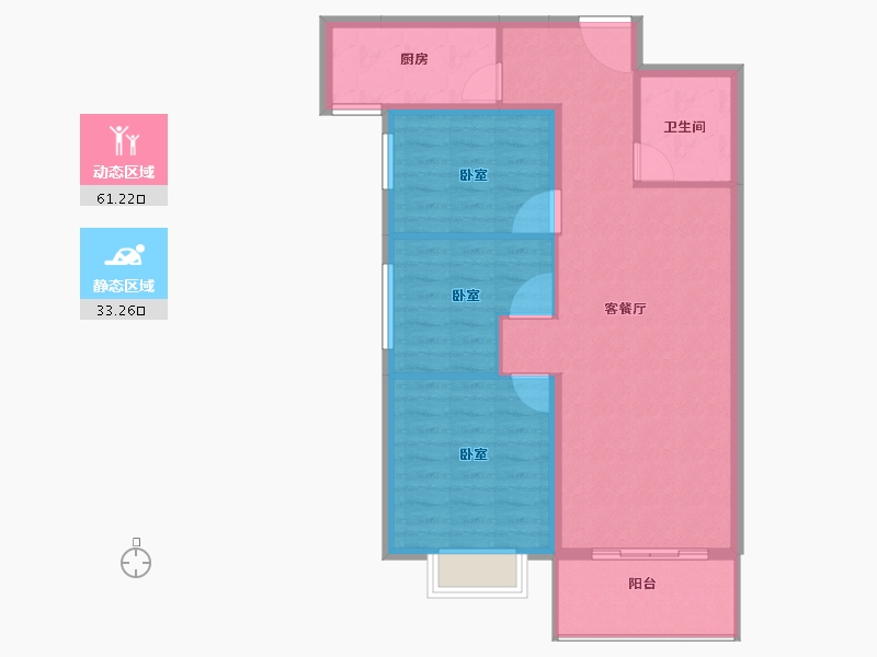 甘肃省-天水市-东方尊裕-85.81-户型库-动静分区