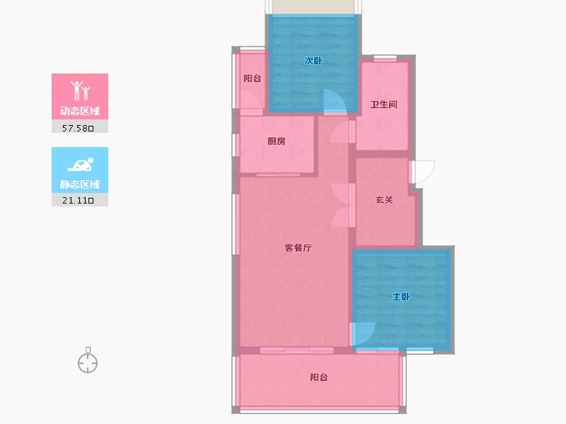 云南省-保山市-腾冲宝峰合院-69.89-户型库-动静分区