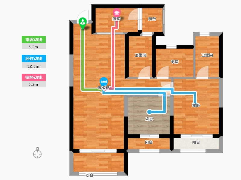 陕西省-西安市-正荣府-78.18-户型库-动静线