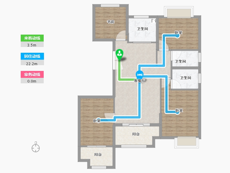 江苏省-扬州市-佳源珑境-106.00-户型库-动静线