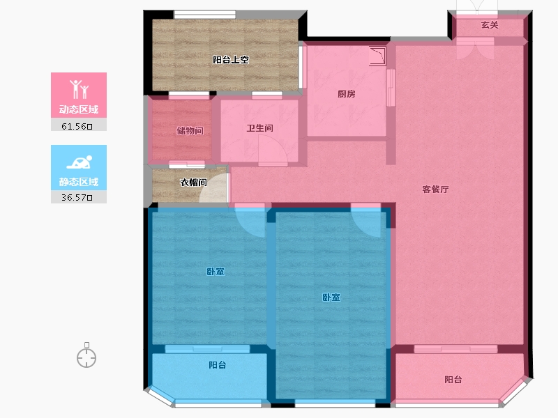 江苏省-南通市-绿地新都会-91.11-户型库-动静分区