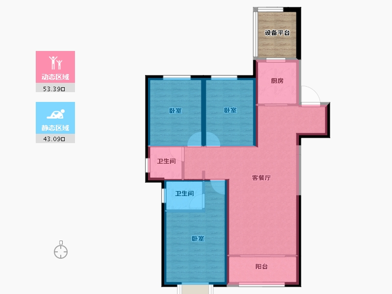 甘肃省-天水市-佳澜悦四季-92.24-户型库-动静分区