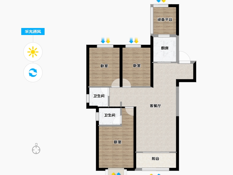 甘肃省-天水市-佳澜悦四季-92.24-户型库-采光通风