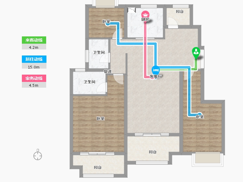 江苏省-扬州市-佳源珑境-100.00-户型库-动静线