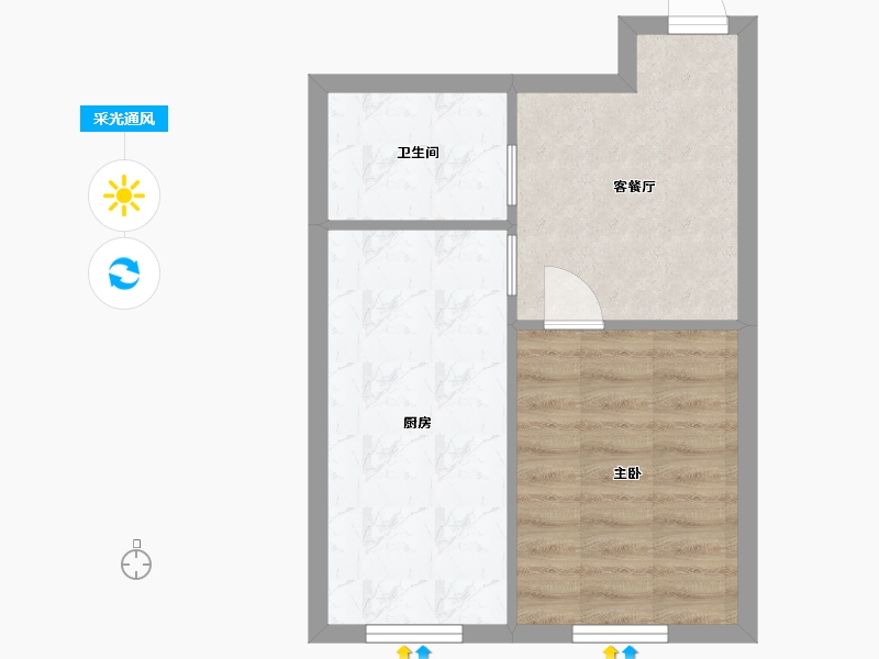 黑龙江省-哈尔滨市-龙湾园著-39.60-户型库-采光通风