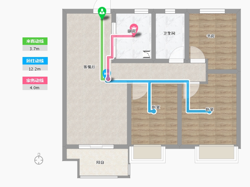 江苏省-徐州市-颐居隐山观湖-77.00-户型库-动静线