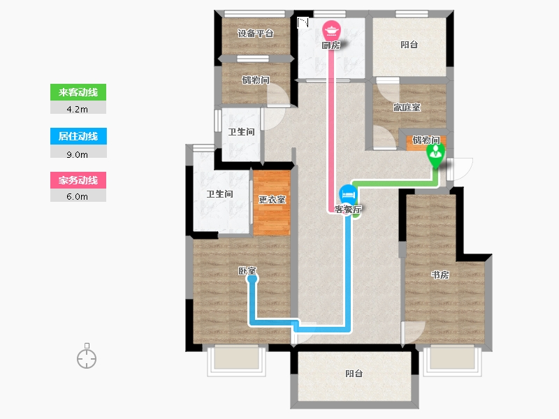 江苏省-苏州市-尚林华庭-95.01-户型库-动静线