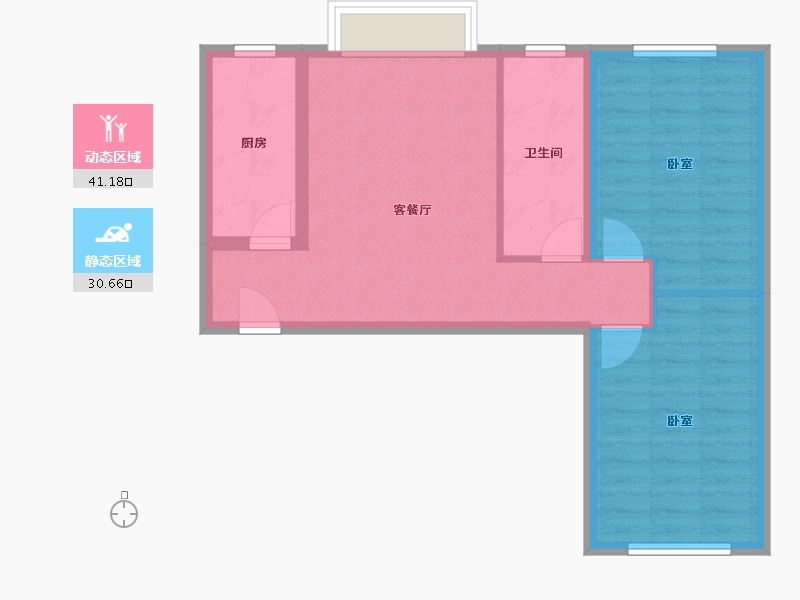 甘肃省-兰州市-天庆国际新城-64.15-户型库-动静分区