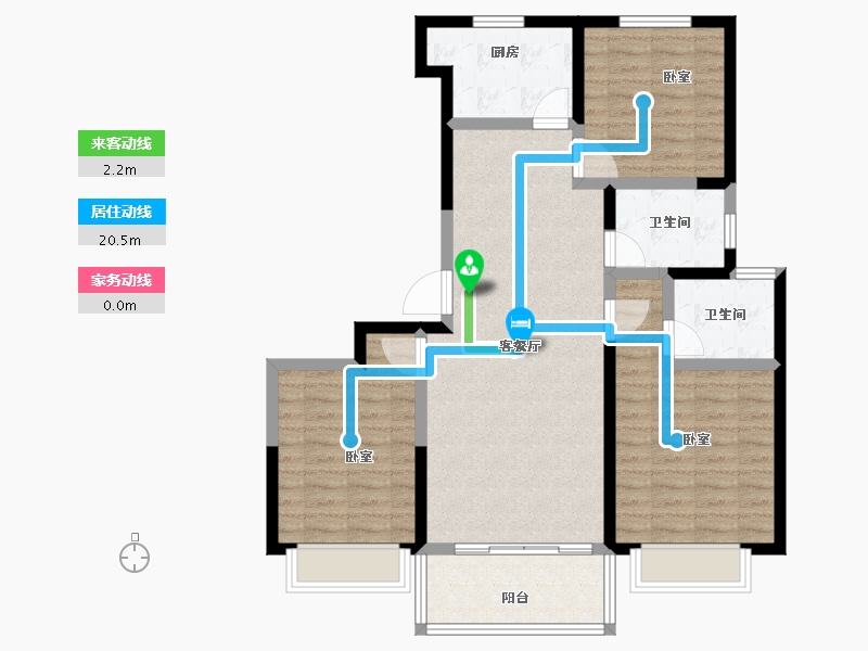 陕西省-西安市-加州壹号-94.19-户型库-动静线