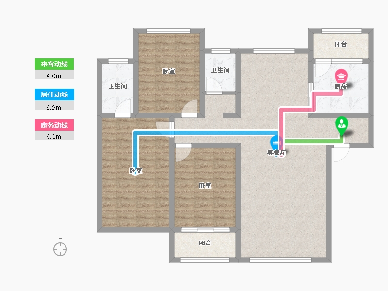 陕西省-宝鸡市-轩苑盛世三期-114.55-户型库-动静线