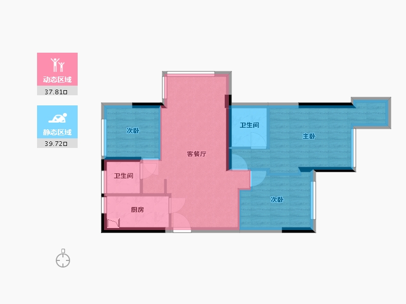 福建省-福州市-招商雍景湾-68.84-户型库-动静分区