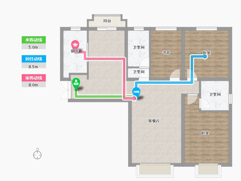 甘肃省-兰州市-天庆国际新城-98.00-户型库-动静线