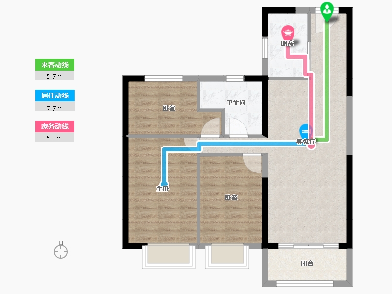 甘肃省-天水市-甘谷碧桂园-75.27-户型库-动静线