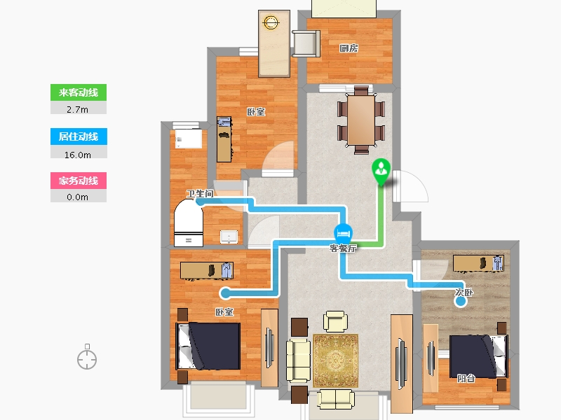 陕西省-宝鸡市-翡翠东城-77.54-户型库-动静线