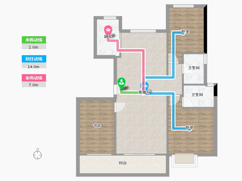 江西省-抚州市-赣东黎川府-98.00-户型库-动静线