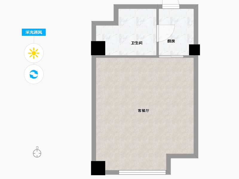 江苏省-常州市-美的国宾府-46.71-户型库-采光通风