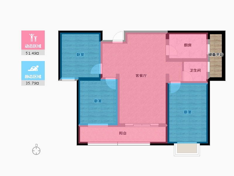 甘肃省-天水市-佳澜悦四季-80.19-户型库-动静分区