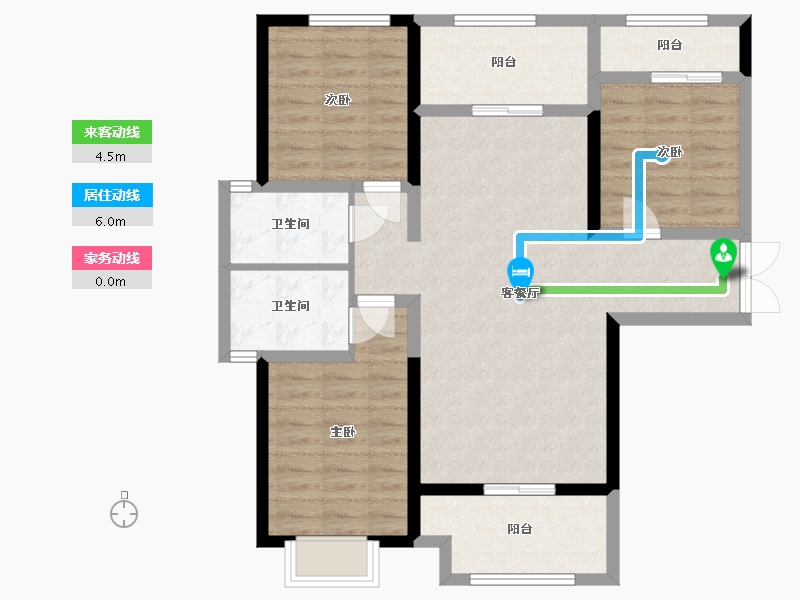 陕西省-西安市-南湖7号-92.80-户型库-动静线