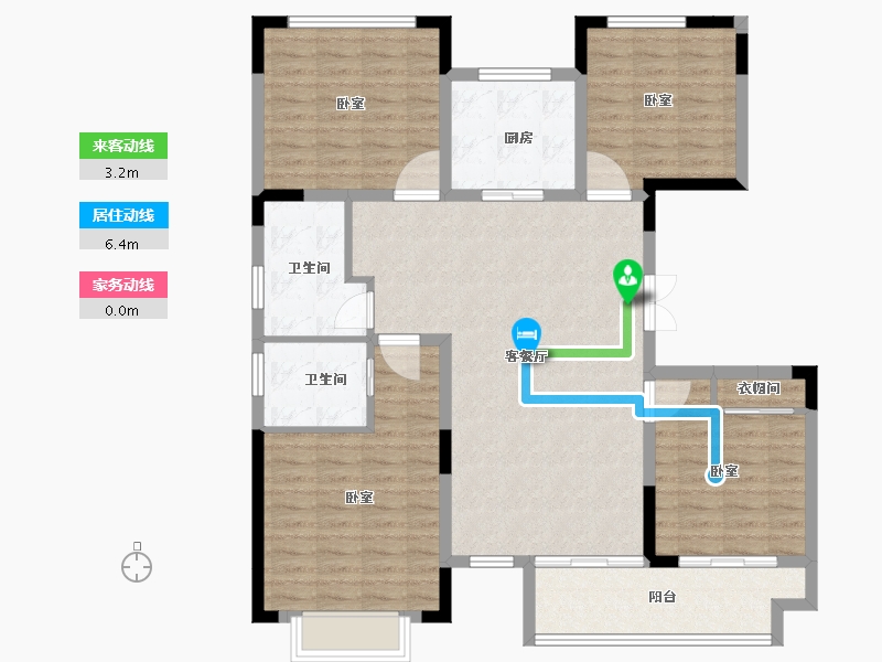 江苏省-徐州市-云龙湖·峰荟-115.00-户型库-动静线