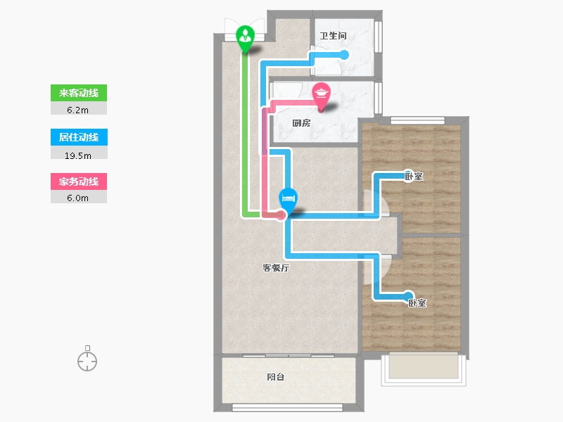 甘肃省-天水市-玖鼎·锦绣名苑-71.56-户型库-动静线