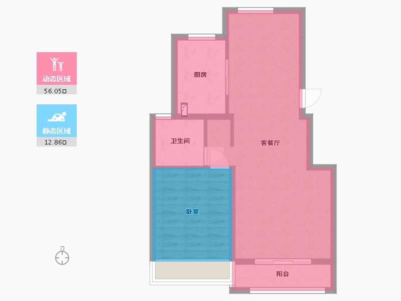 甘肃省-兰州市-保利领秀山-61.84-户型库-动静分区