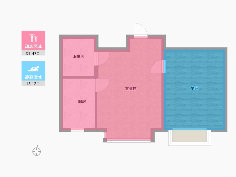 黑龙江省-哈尔滨市-东鸿艺境-48.20-户型库-动静分区