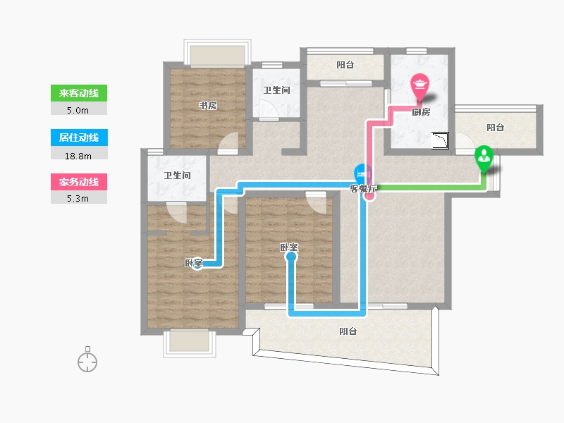 江苏省-无锡市-无锡恒大绿洲-112.00-户型库-动静线