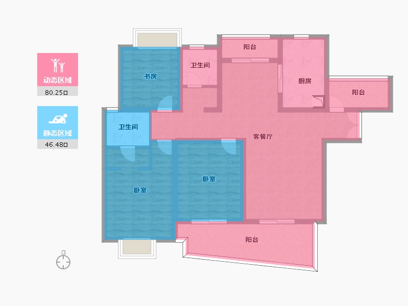 江苏省-无锡市-无锡恒大绿洲-112.00-户型库-动静分区