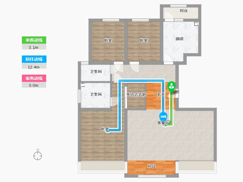 甘肃省-兰州市-保利领秀山-110.55-户型库-动静线