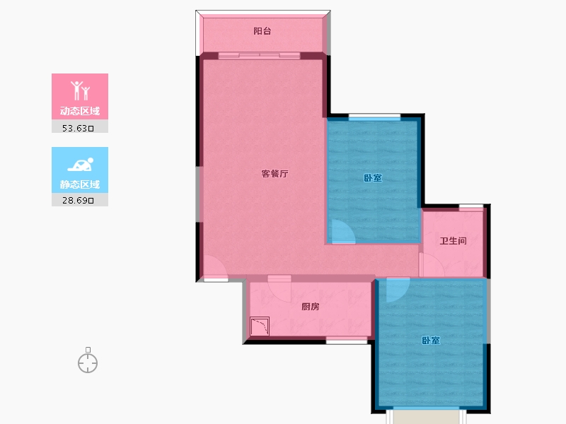 江苏省-无锡市-无锡恒大绿洲-74.00-户型库-动静分区