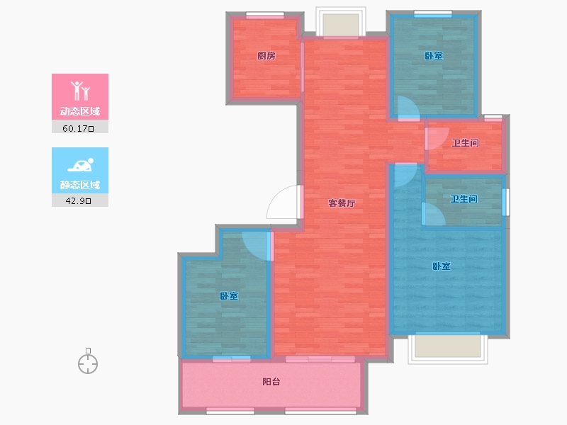 安徽省-宿州市-徐州吾悦广场-91.99-户型库-动静分区