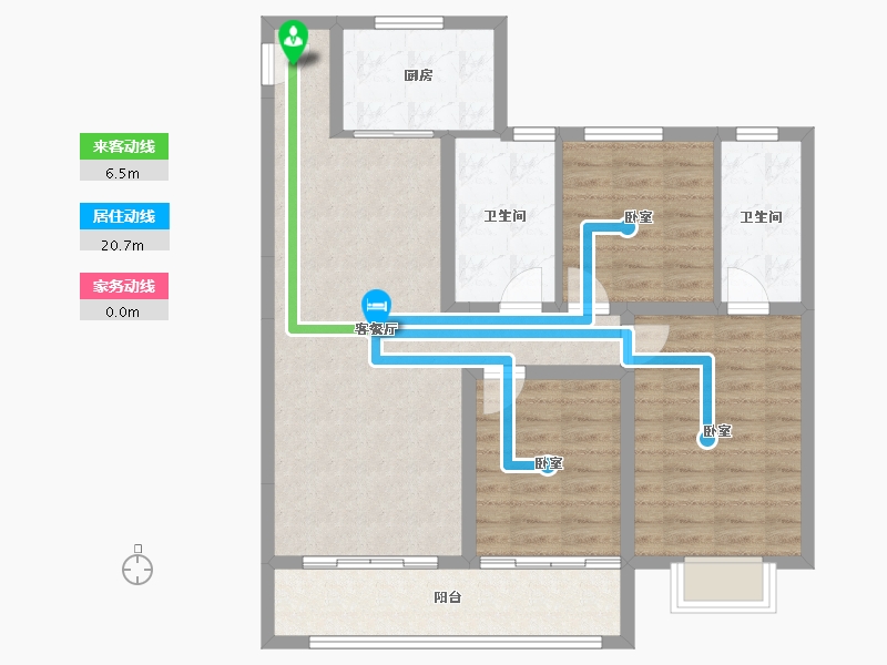 山西省-太原市-电建地产·晋中洺悦宸苑-91.30-户型库-动静线