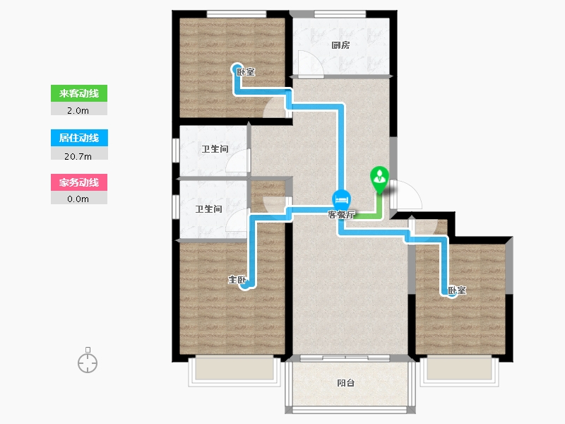 陕西省-西安市-加州壹号-99.11-户型库-动静线