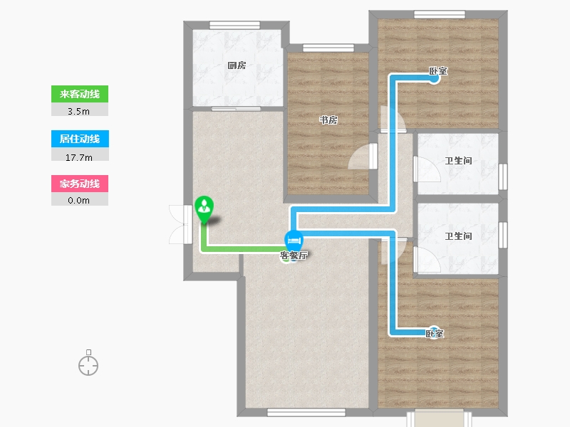 甘肃省-兰州市-天庆国际新城-95.10-户型库-动静线