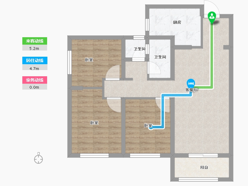 陕西省-西安市-加州壹号-79.50-户型库-动静线