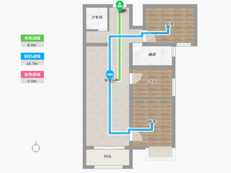 甘肃省-天水市-御园桃李春风-75.35-户型库-动静线