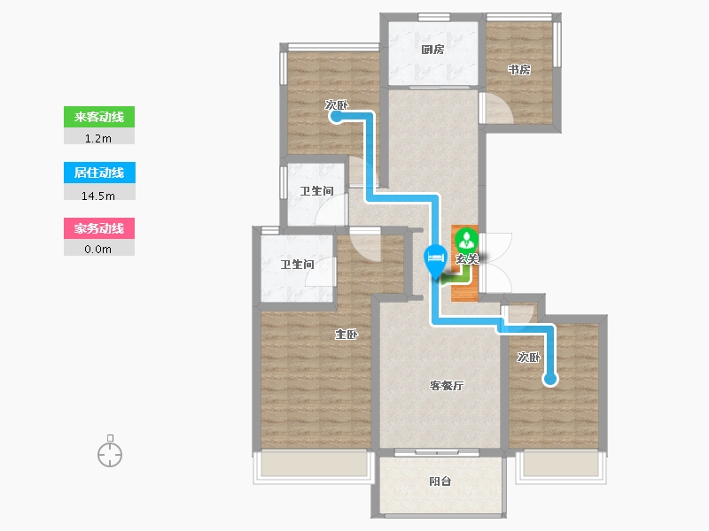 江苏省-南京市-世茂城品-102.00-户型库-动静线