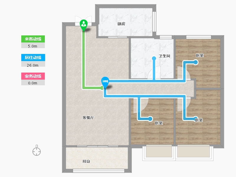 甘肃省-天水市-玖鼎·锦绣名苑-85.00-户型库-动静线